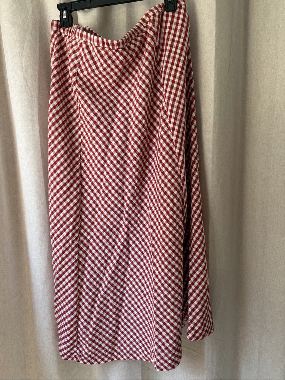 American Eagle Red and White Gingham A-Line Skirt Size XL NWT - Picture 3 of 3